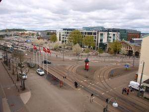 Aussicht aus unserem Hotelzimmer