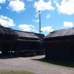 historisches Gebäude im Skansen in Stockholm