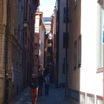 eine der kleinen Gassen in Gamla Stan in Stockholm